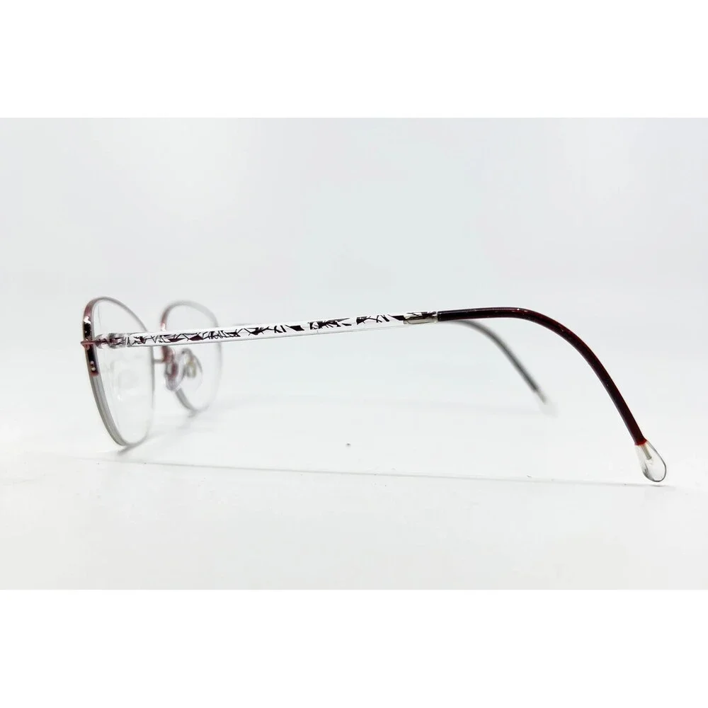 Gloria Vanderbilt Eyeglasses Womens Burgundy Semi-Rimless Metal Frames 53-16-135
